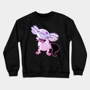 Axolotl black and white mud puppy t-shirt 2 Crewneck Sweatshirt